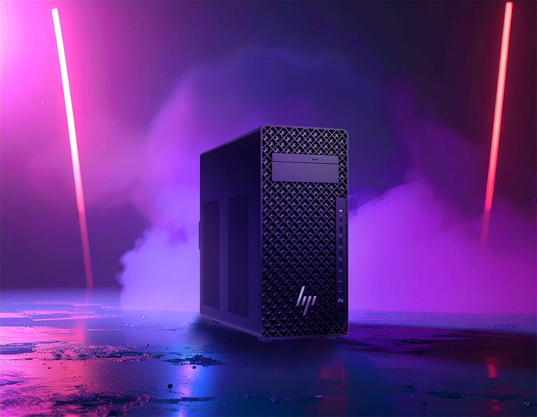 Hydra One workstation in purple stage light